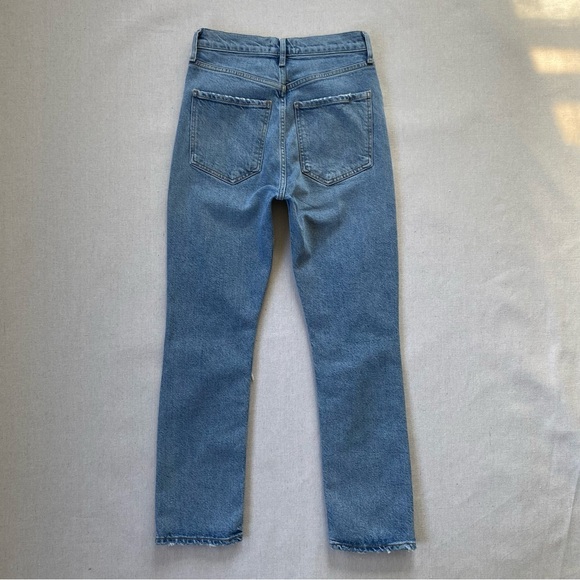 Agolde Riley Distressed Button Fly High Rise Jeans - Picture 5 of 14